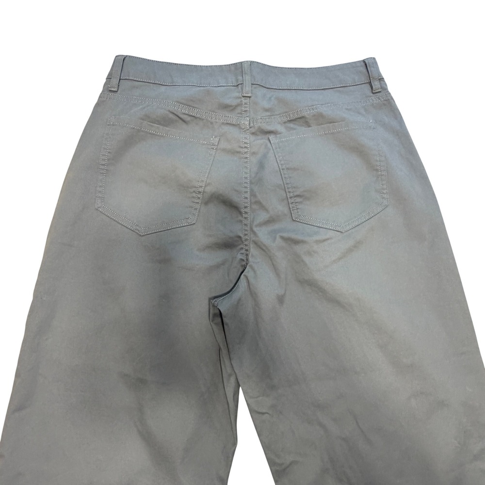 Quince Organic Stretch Cotton Chino Cropped Wide Leg Aegean Blue Pants - Picture 16 of 16